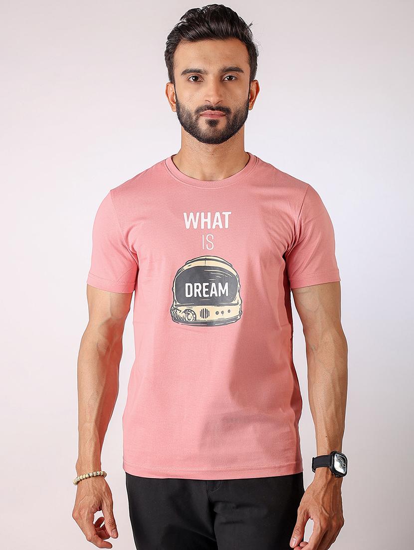 men front print round neck regular fit t-shirt - 21934741 - Zoom Image - 0