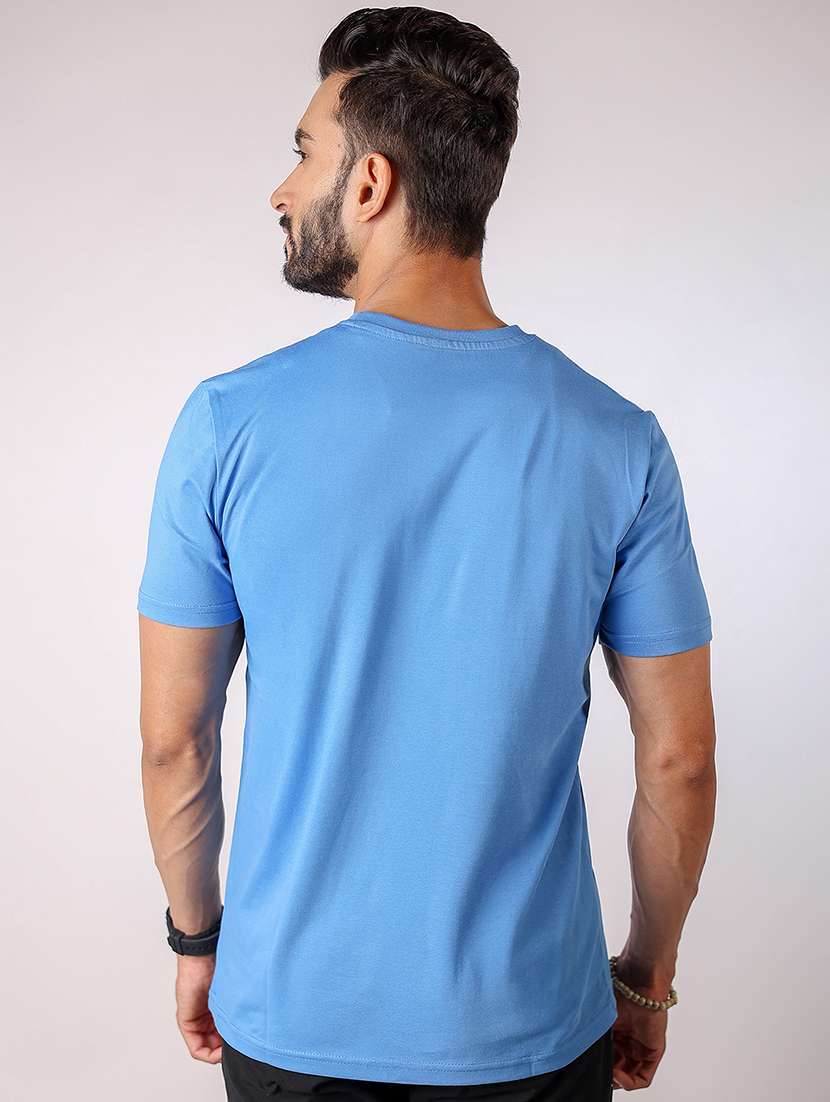 men front print round neck regular fit t-shirt - 21934746 - Standard Image - 2