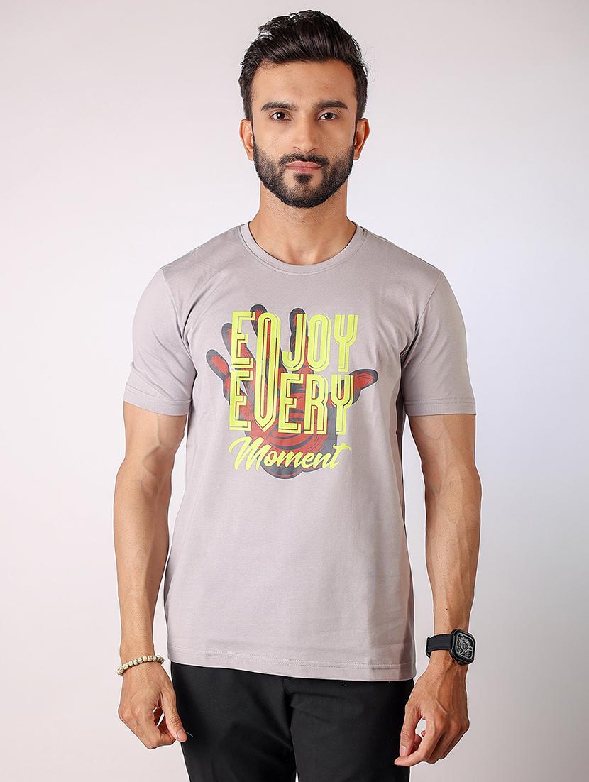 men front print round neck regular fit t-shirt - 21934748 - Zoom Image - 0