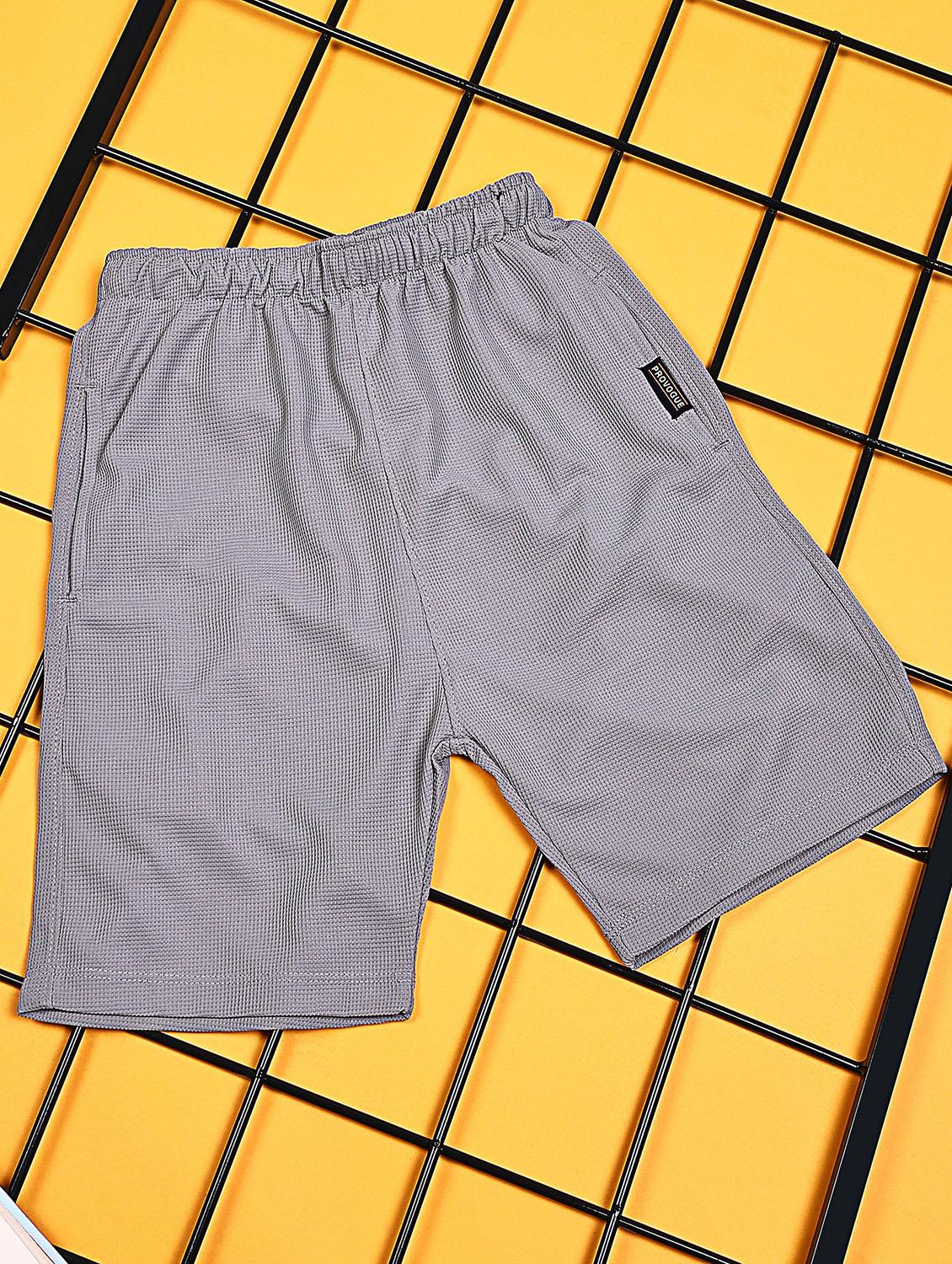 boys solid shirt & shorts co-ords set - 21934755 - Standard Image - 2