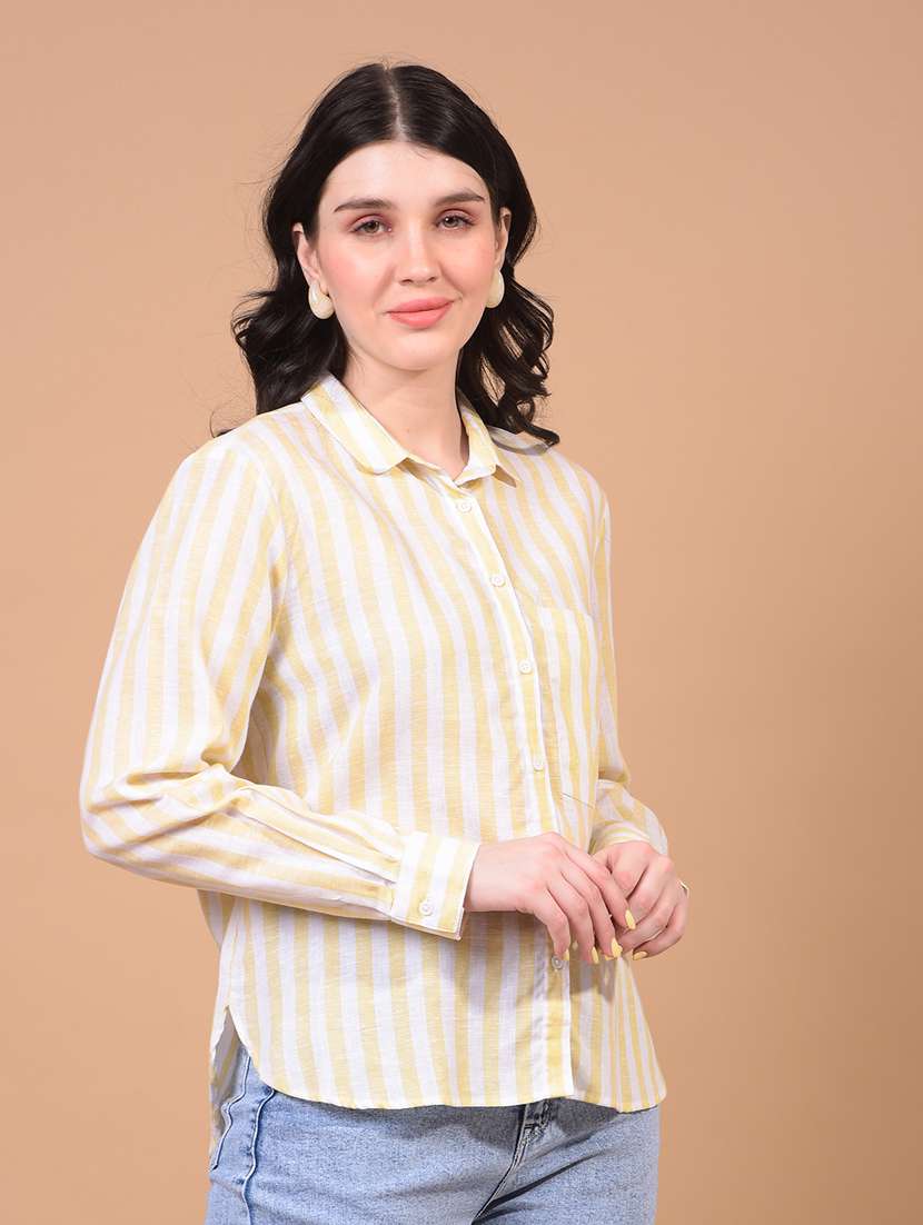 women striped long sleeves regular shirt - 21934776 -  Standard Image - 2