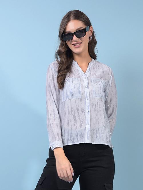 women printed long sleeve regular shirt - 21934788 - Standard Image - 0