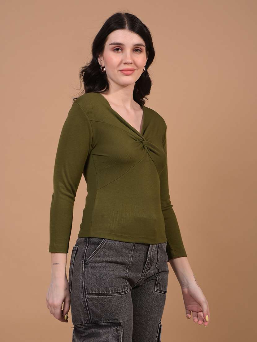 women solid long sleeves regular top - 21934834 -  Standard Image - 2