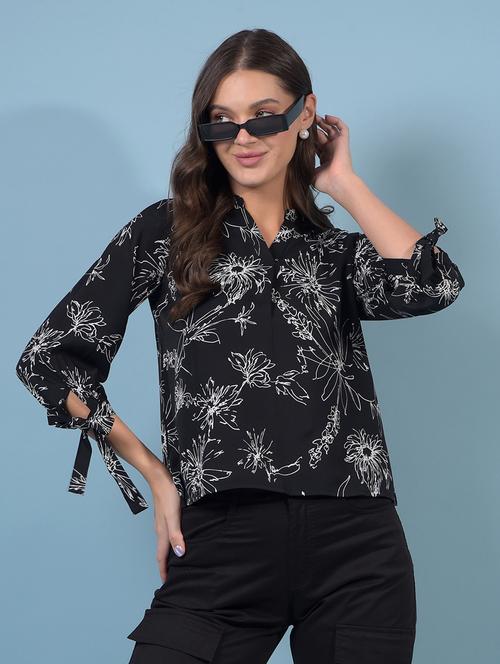 women floral print three quarter sleeve regular top - 21934846 - Standard Image - 0