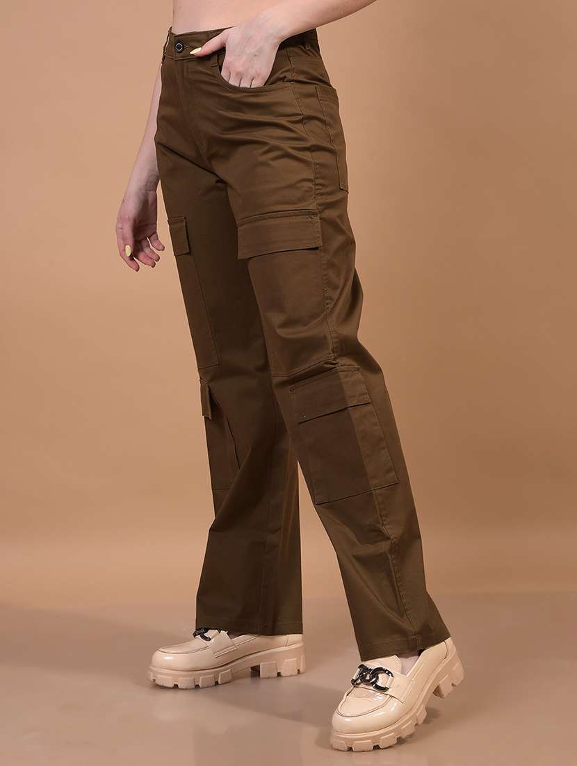women solid mid rise cargo - 21934857 -  Standard Image - 2