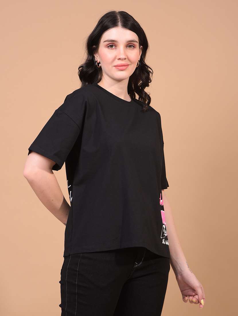 women printed short sleeve loose fit t-shirt - 21934864 -  Standard Image - 2