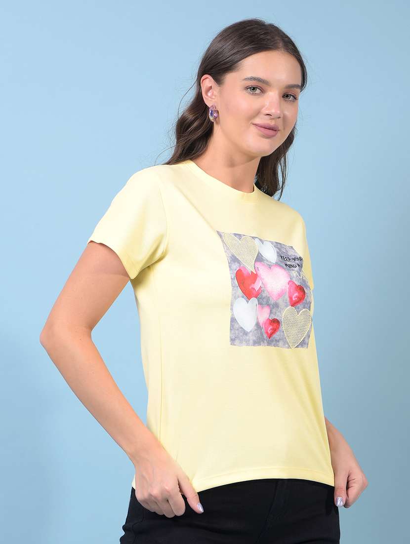 women printed short sleeve regular fit t-shirt - 21934882 - Standard Image - 2