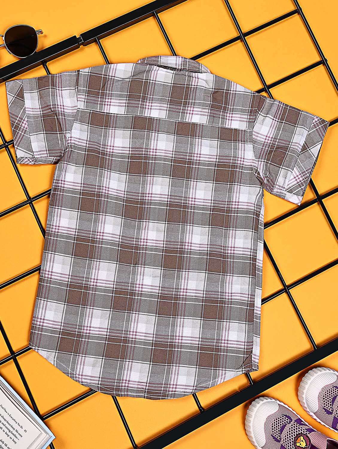 boys pack of 2 checkered short sleeve casual shirt - 21934942 -  Standard Image - 2