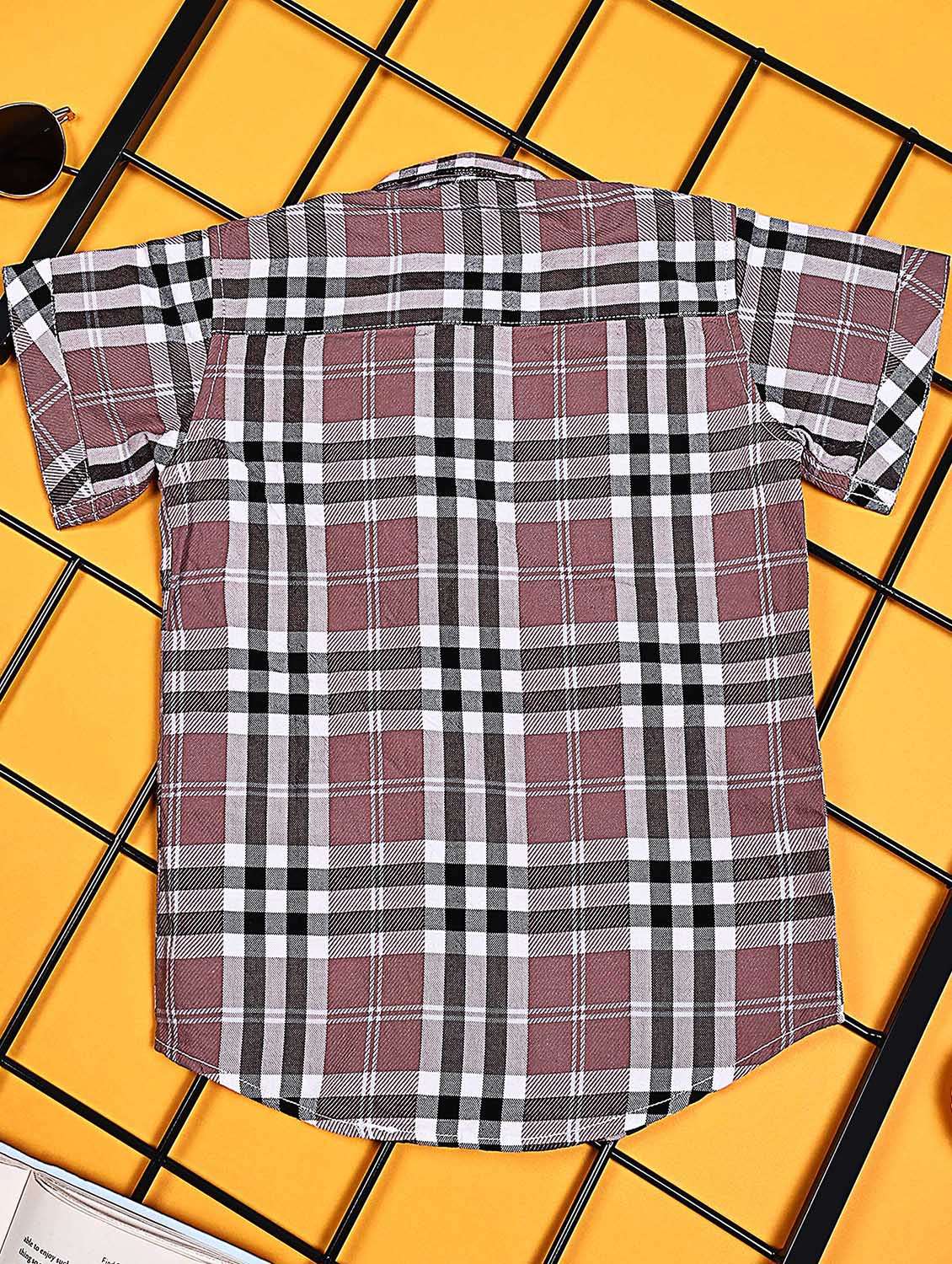 boys pack of 2 checkered short sleeve casual shirt - 21934944 -  Standard Image - 2