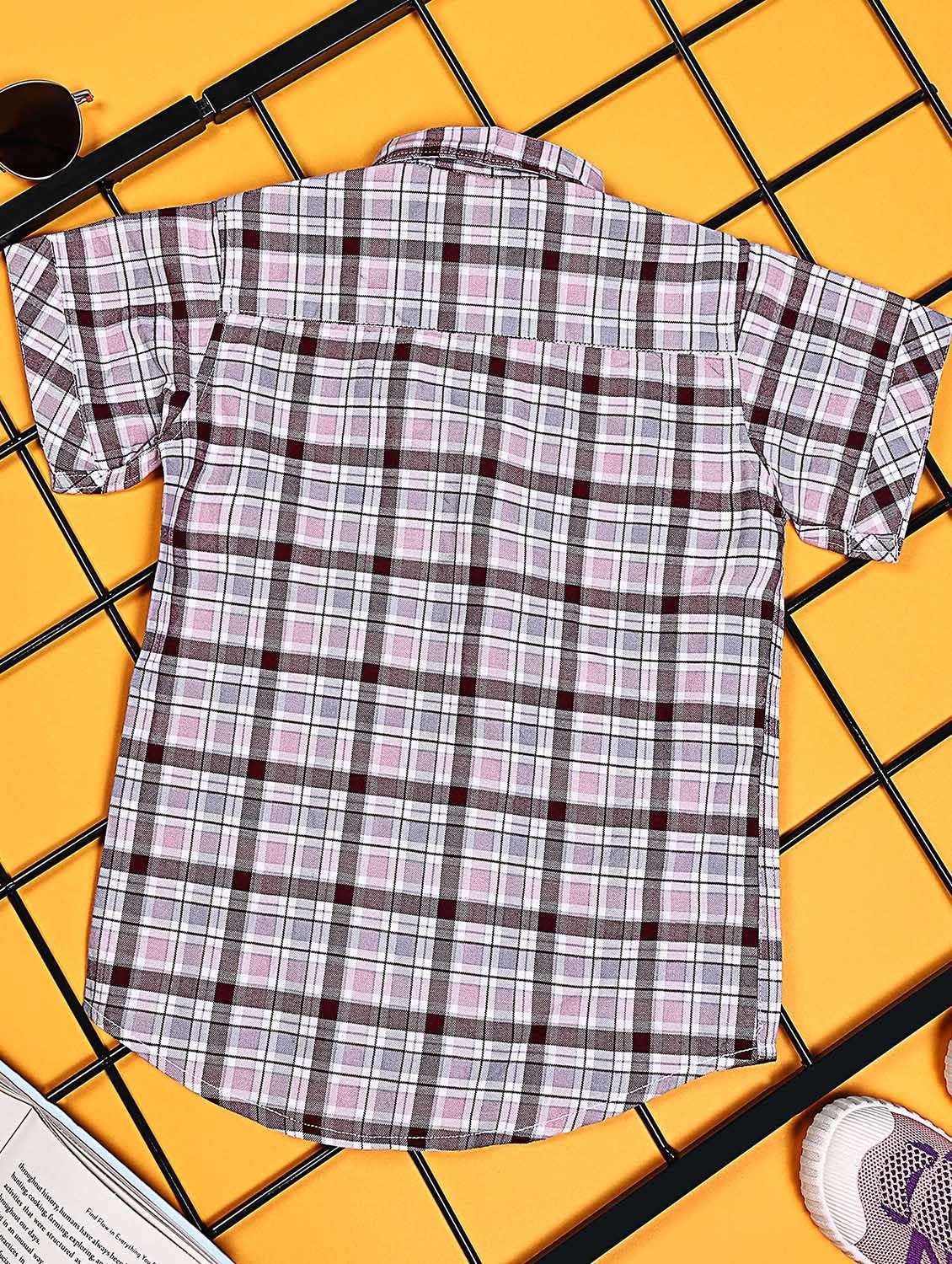 boys pack of 2 checkered short sleeve casual shirt - 21934946 -  Standard Image - 2