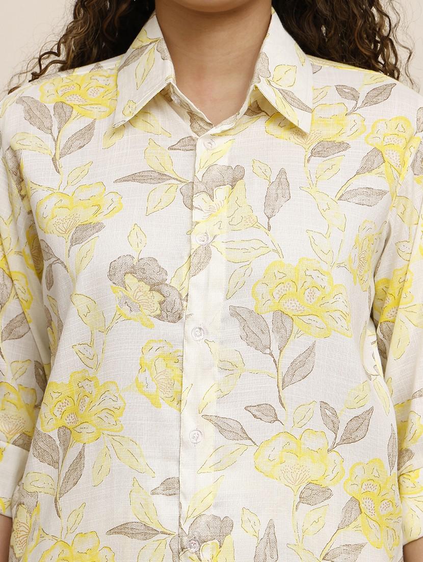 women floral printed shirt and trouser co-ord set - 21934962 - Standard Image - 2