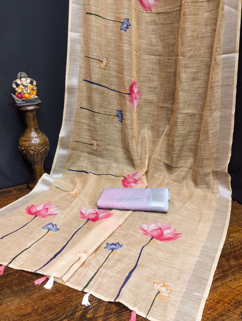 women printed casual wear saree with blouse - 21935019 -  Standard Image - 2