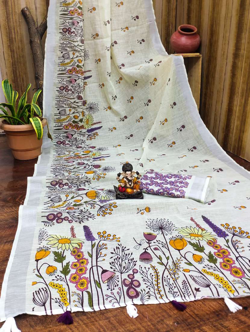 women printed casual wear saree with blouse - 21935041 -  Standard Image - 2