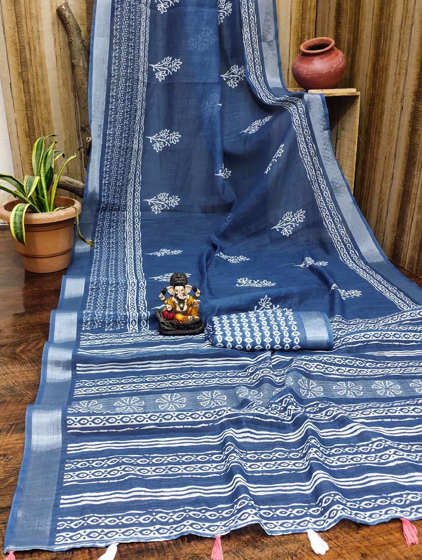 women printed casual wear saree with blouse - 21935045 -  Standard Image - 2