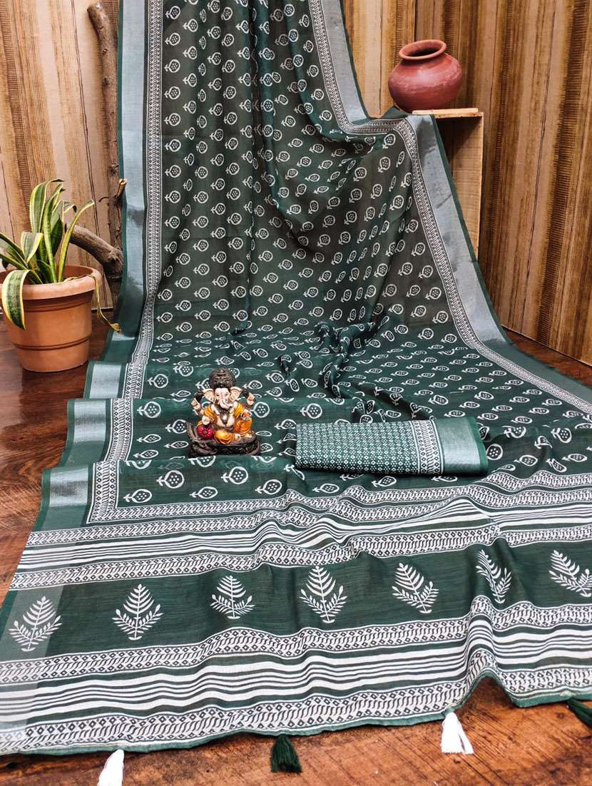 women printed casual wear saree with blouse - 21935088 -  Standard Image - 2