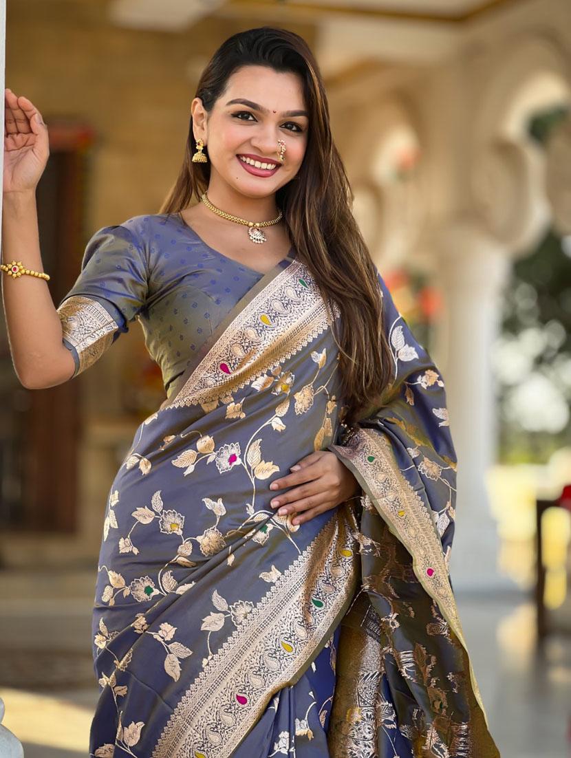 women self design banarasi saree with blouse - 21935103 - Standard Image - 2