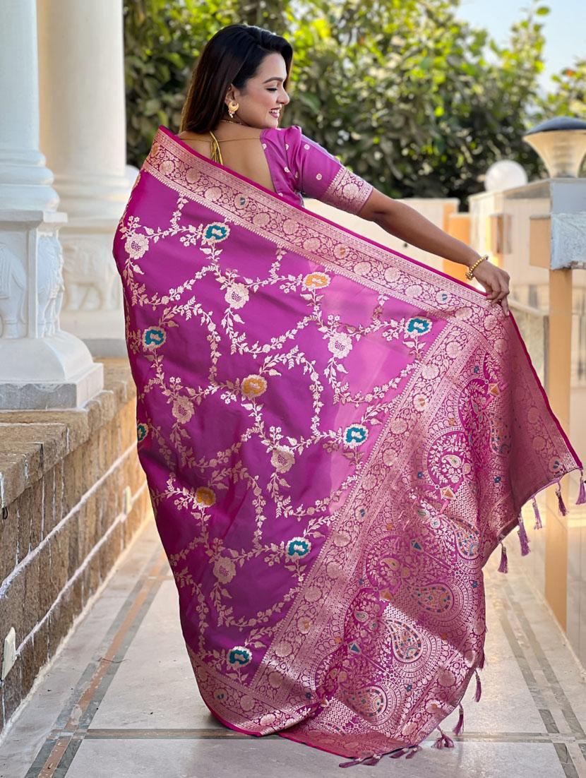 women self design banarasi saree with blouse - 21935139 - Standard Image - 2