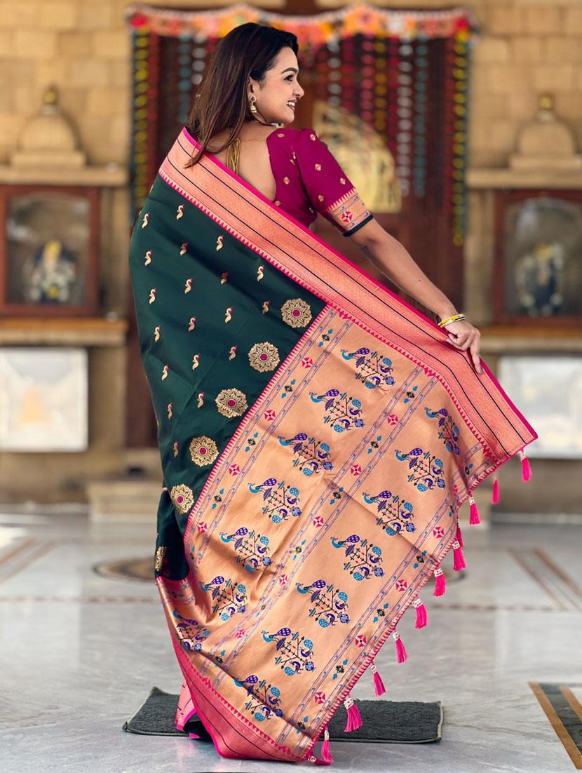 women self design paithani saree with blouse - 21935154 - Standard Image - 2