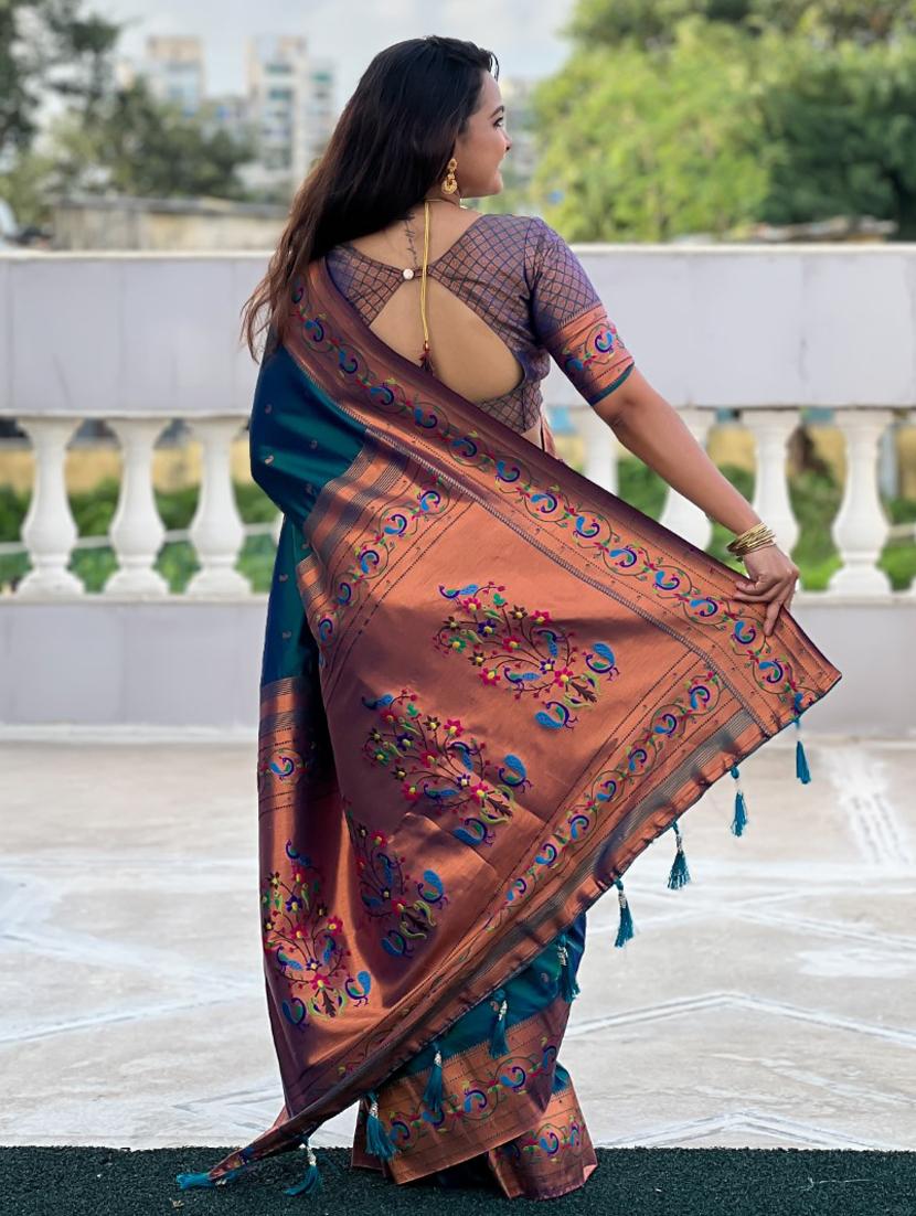 women self design paithani saree with blouse - 21935185 - Standard Image - 2