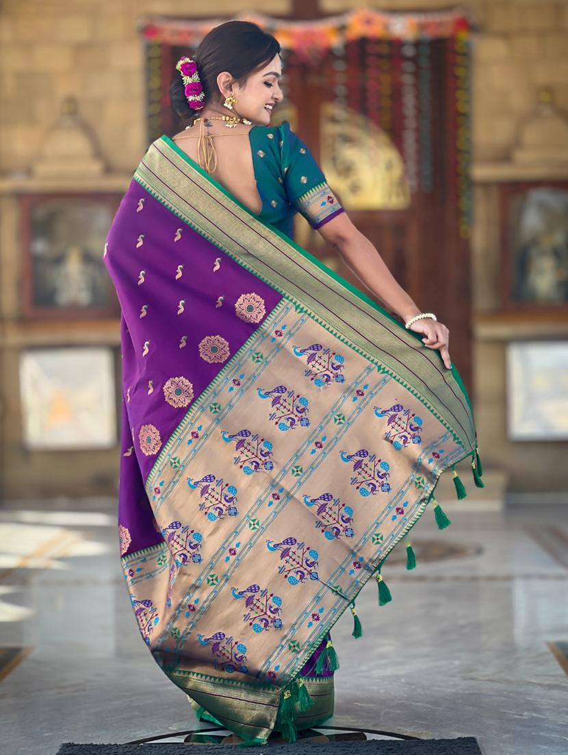 women self design paithani saree with blouse - 21935189 - Standard Image - 2