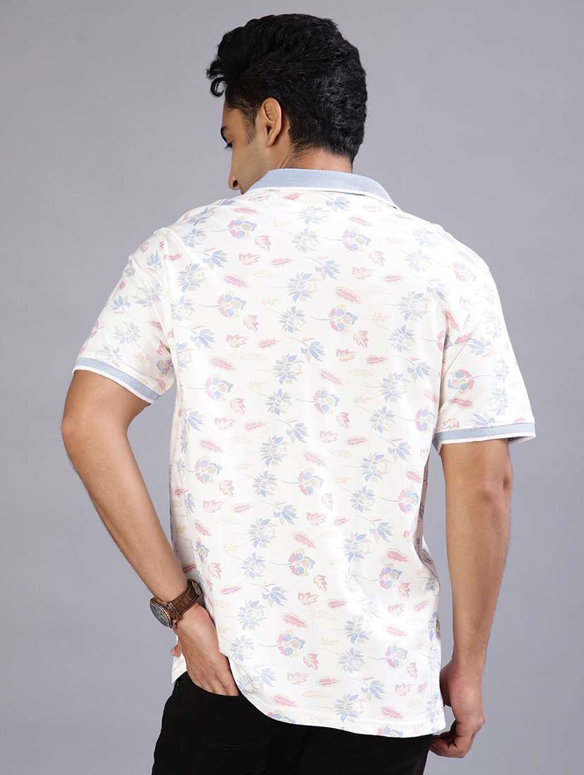 men printed short sleeve regular fit polo t-shirt - 21935209 - Standard Image - 2