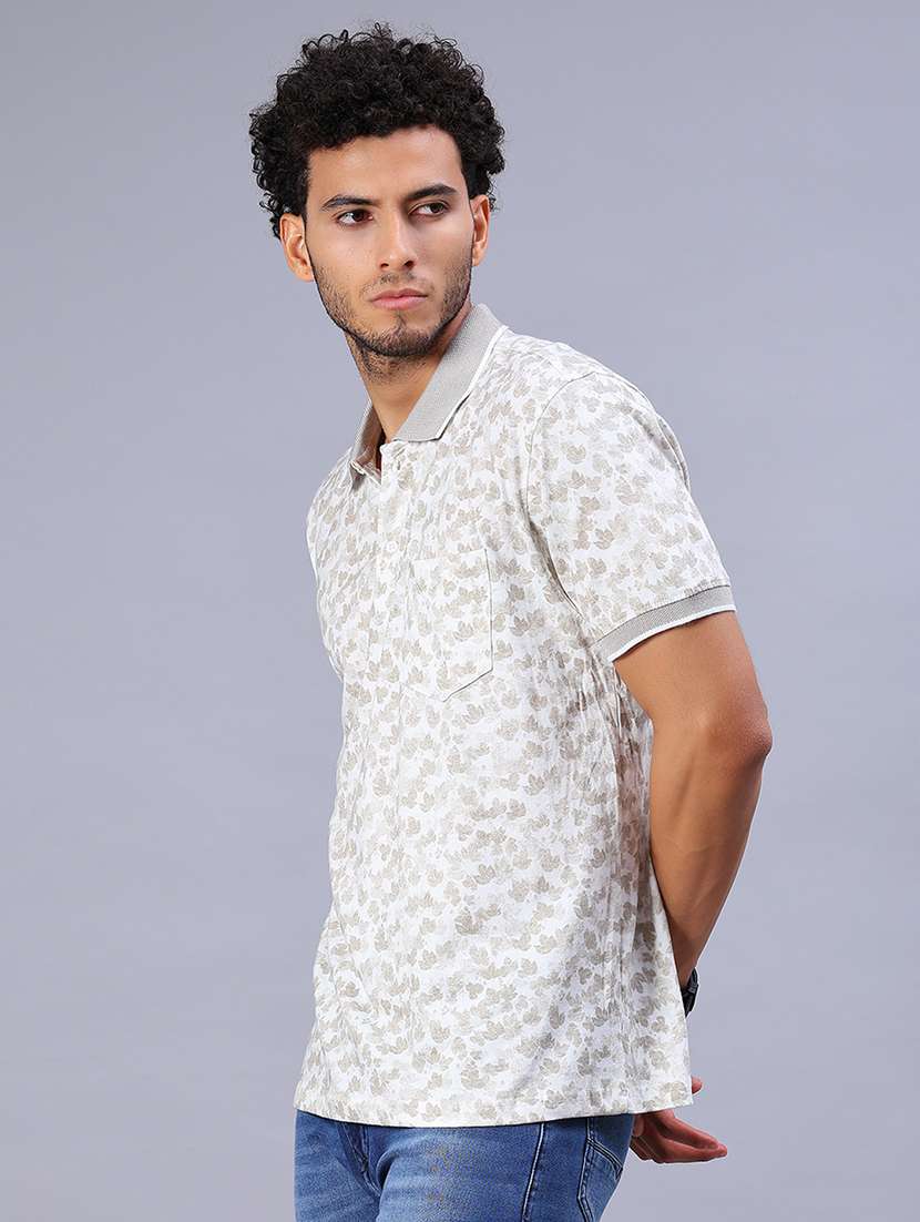 men printed short sleeve regular fit polo t-shirt - 21935210 -  Standard Image - 2