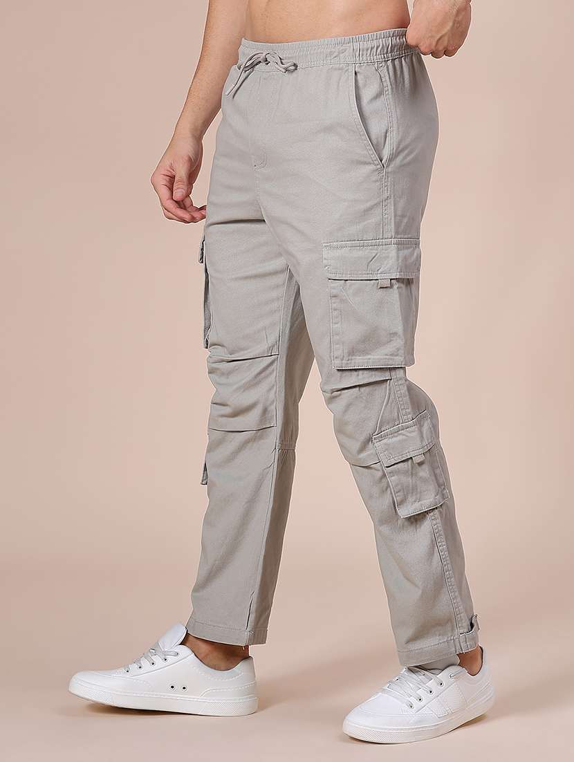 men solid mid rise cargo - 21935213 -  Standard Image - 2