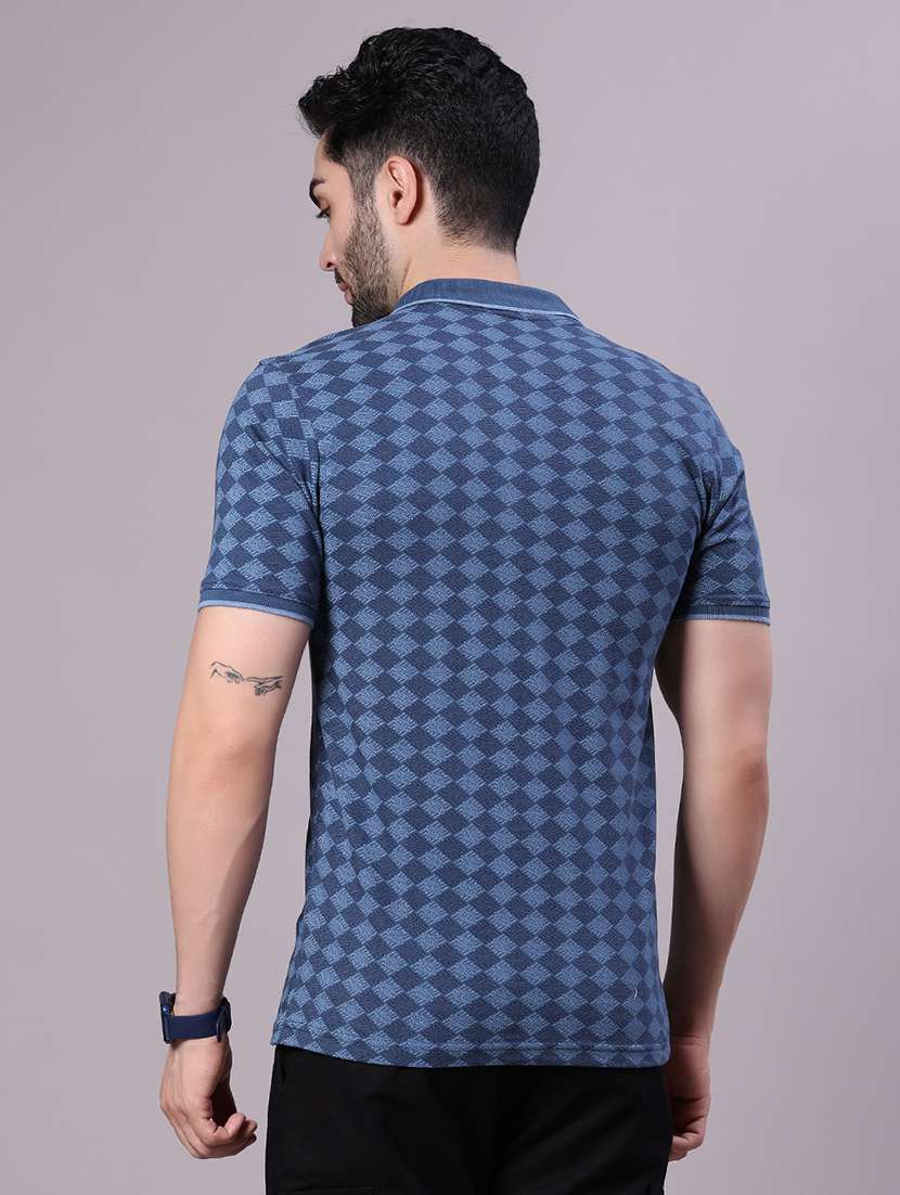 men printed short sleeve regular fit polo t-shirt - 21935378 -  Standard Image - 2