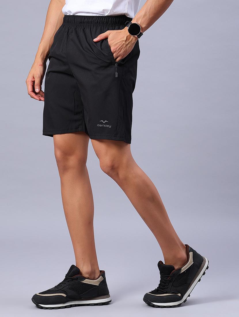 men solid mid rise regular fit shorts - 21935437 - Standard Image - 2