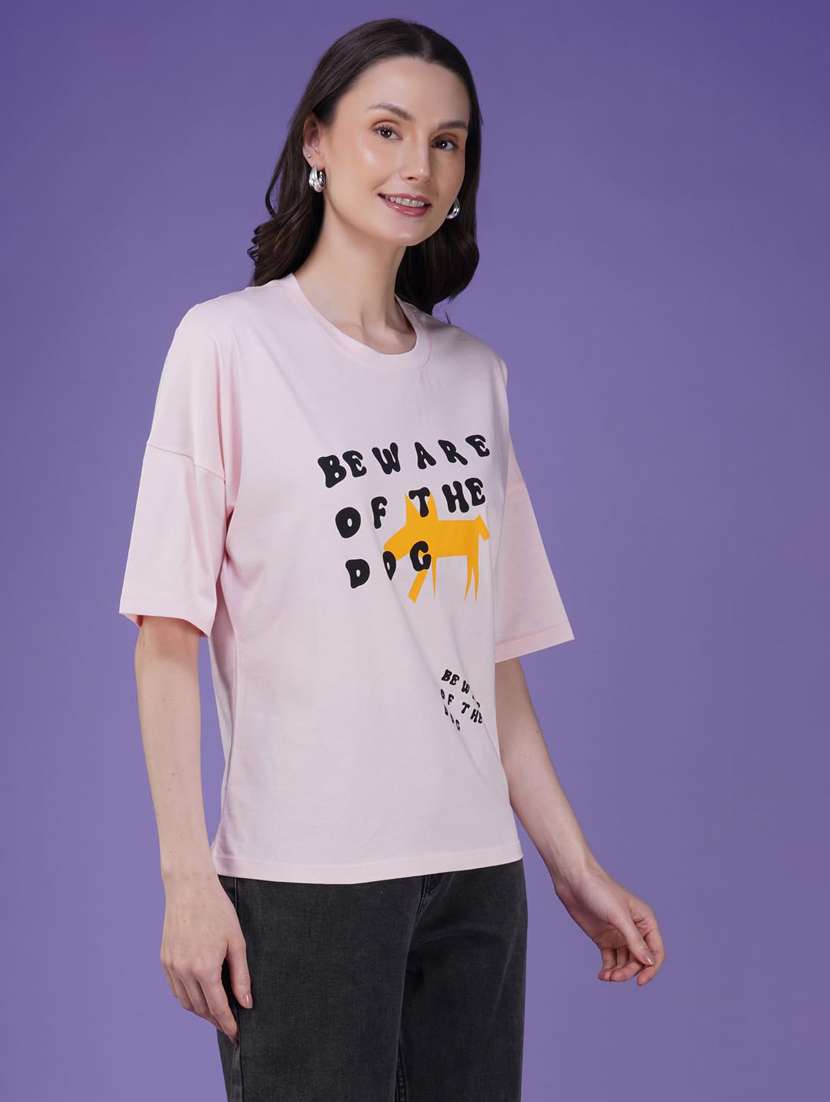 women printed short sleeve loose fit t-shirt - 21935499 -  Standard Image - 2