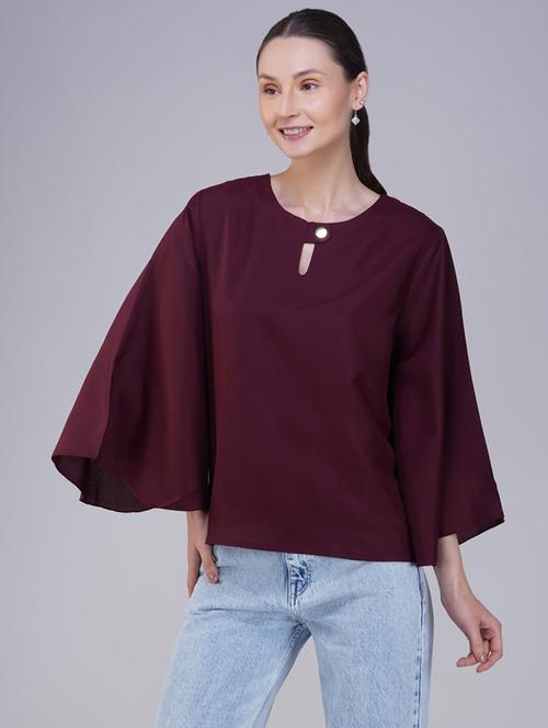 women solid flared sleeve regular top - 21935526 - Standard Image - 0