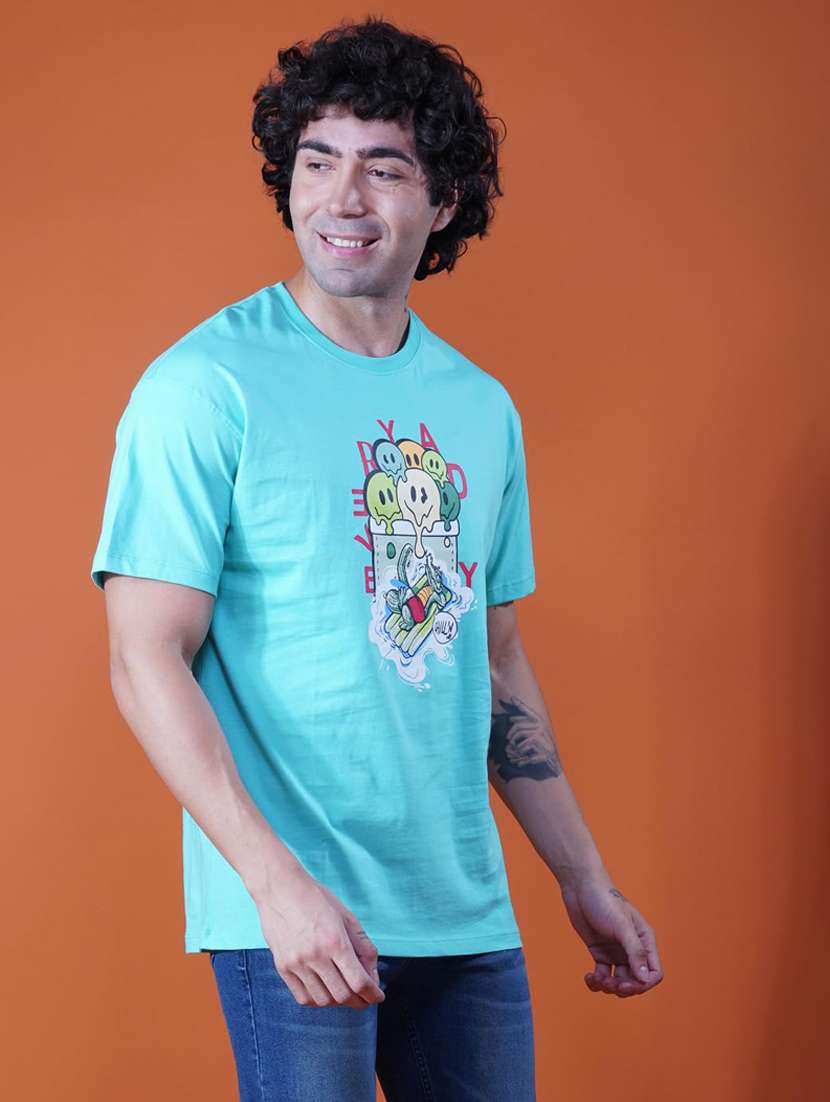 men printed short sleeve regular fit t-shirt