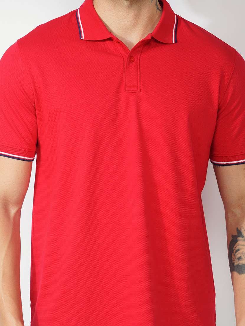 men solid short sleeve regular fit polo t-shirt - 21935561 -  Standard Image - 2