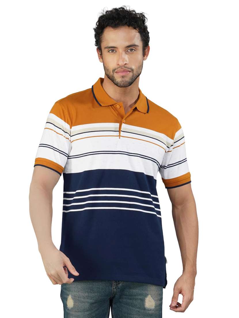 men color blocked short sleeve regular fit polo t-shirt - 21935579 -  Standard Image - 2