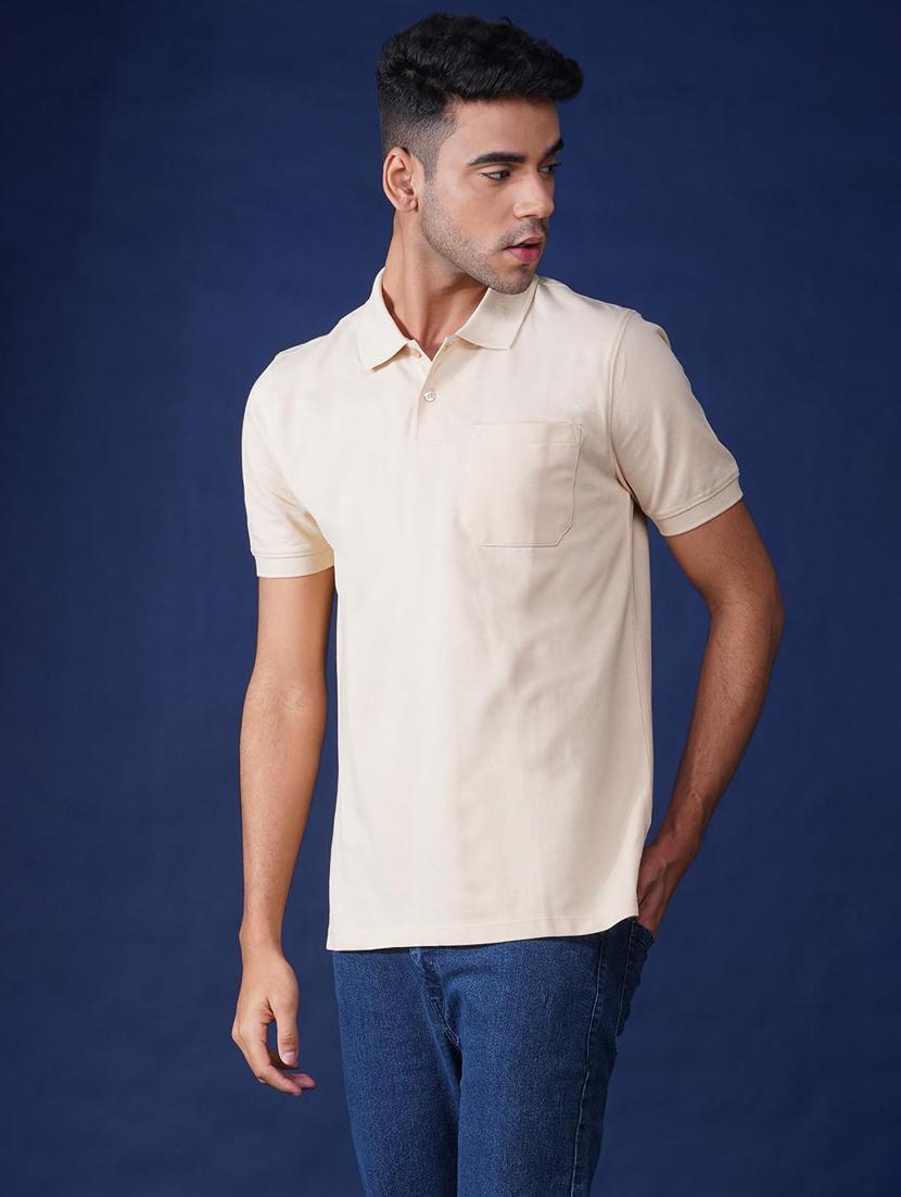 men solid short sleeve regular fit polo t-shirt - 21935580 - Standard Image - 2