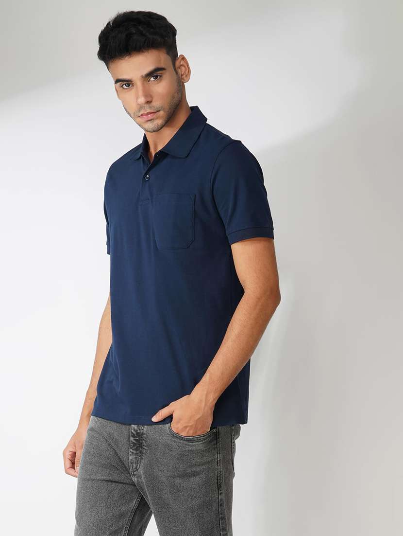 men solid short sleeve regular fit polo t-shirt - 21935583 -  Standard Image - 2