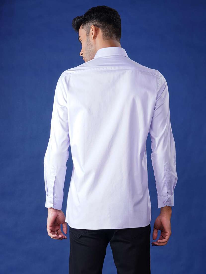men solid collared long sleeve regular fit shirt - 21935614 -  Standard Image - 2
