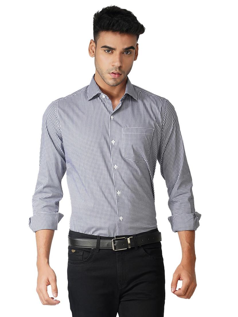 men checkered collared long sleeve regular fit shirt - 21935615 - Standard Image - 2