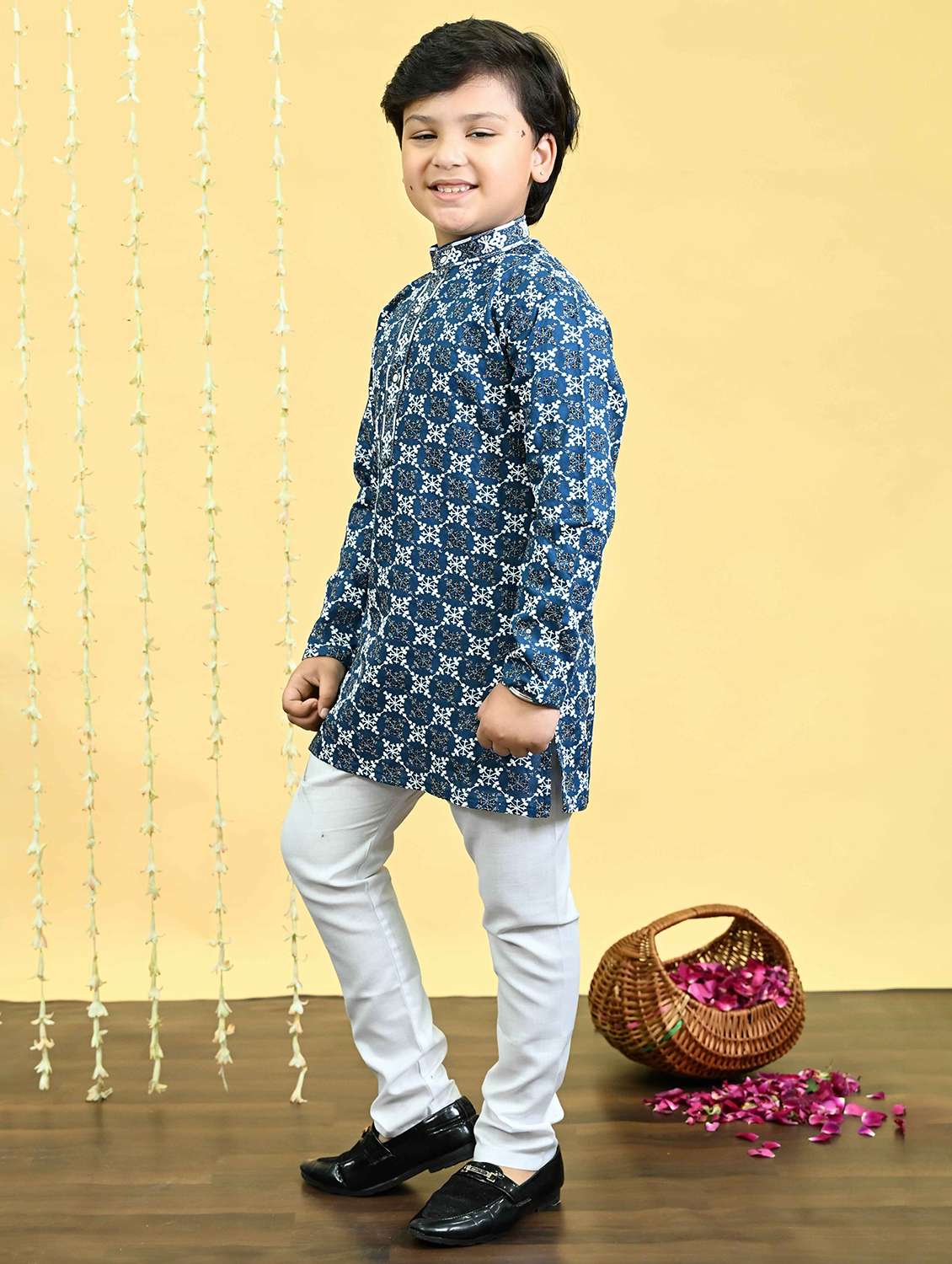 boys embroidered kurta and pyjama set - 21935658 -  Standard Image - 2
