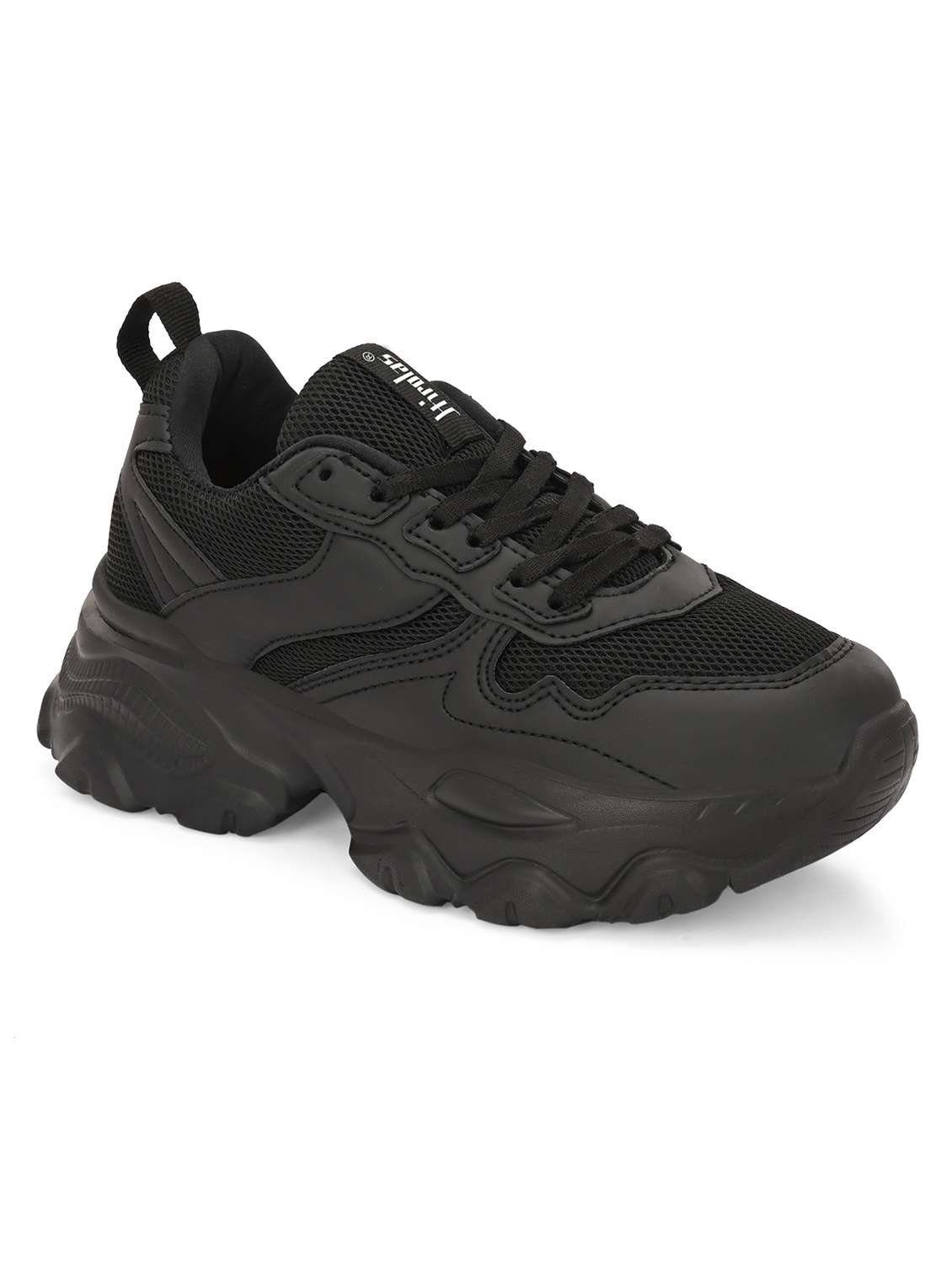 women black lace-up sports shoe - 21935683 -  Standard Image - 2