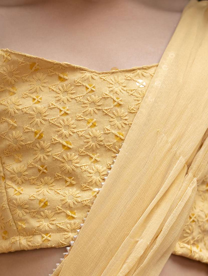 girls solid ruffled ready to wear saree - 21935699 -  Standard Image - 2