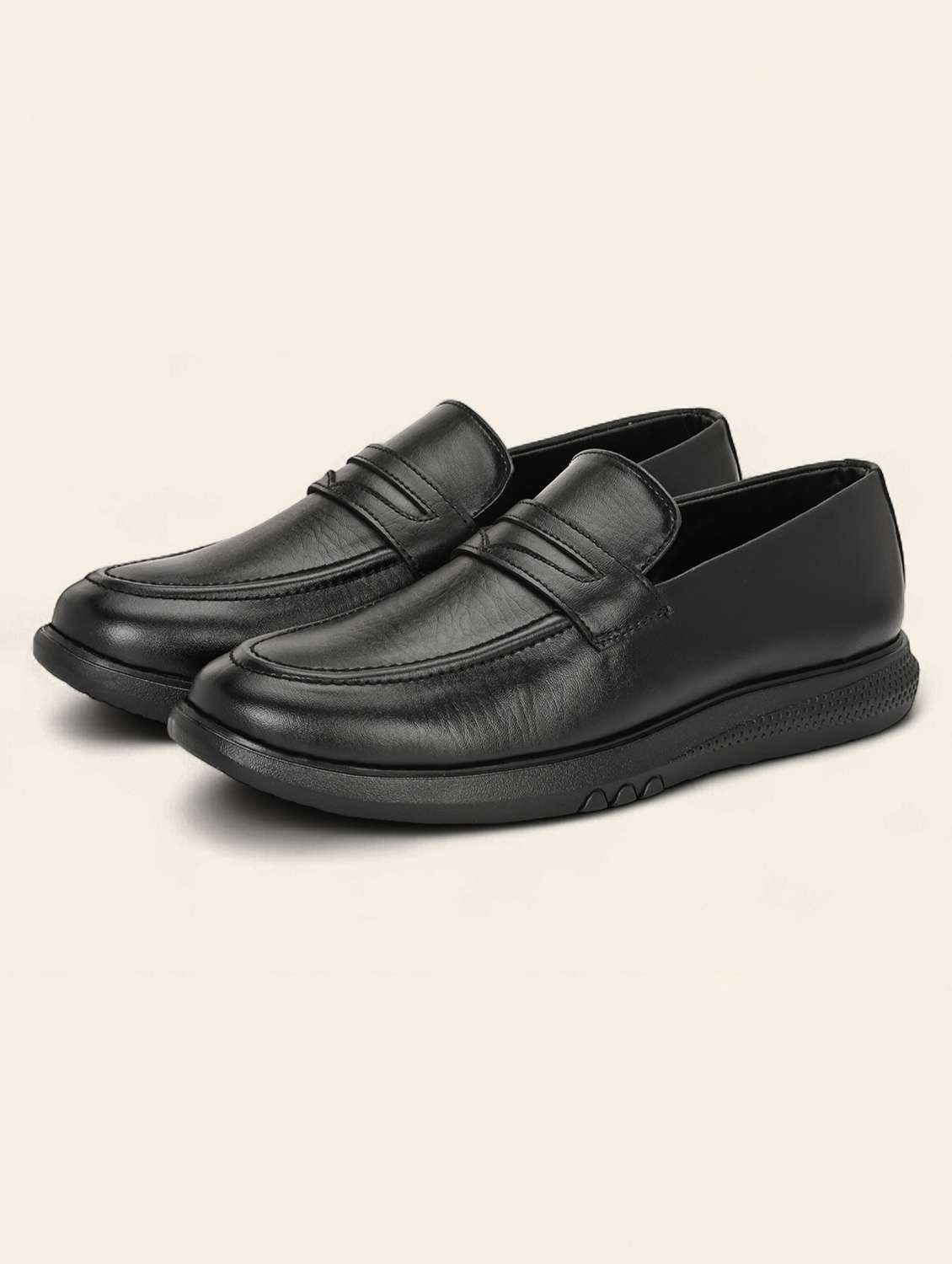 men black slip on formal shoes - 21935712 -  Standard Image - 2