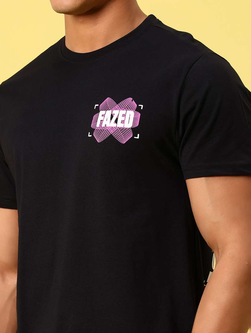 men front & back print round neck regular fit t-shirt - 21935855 -  Standard Image - 2