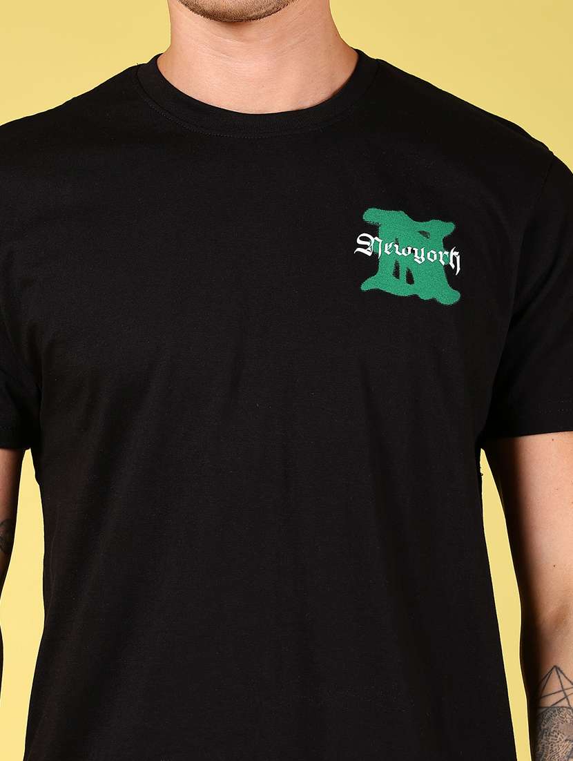 men front & back print round neck regular fit t-shirt - 21935859 -  Standard Image - 2