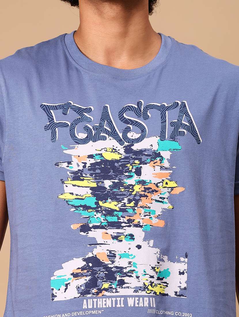 men printed short sleeve regular fit t-shirt - 21935864 -  Standard Image - 2