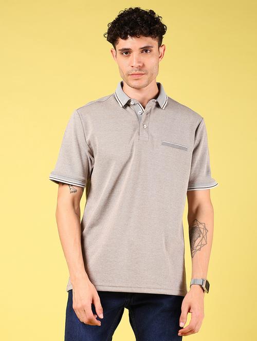 men solid short sleeve regular fit polo t-shirt - 21935867 - Standard Image - 0