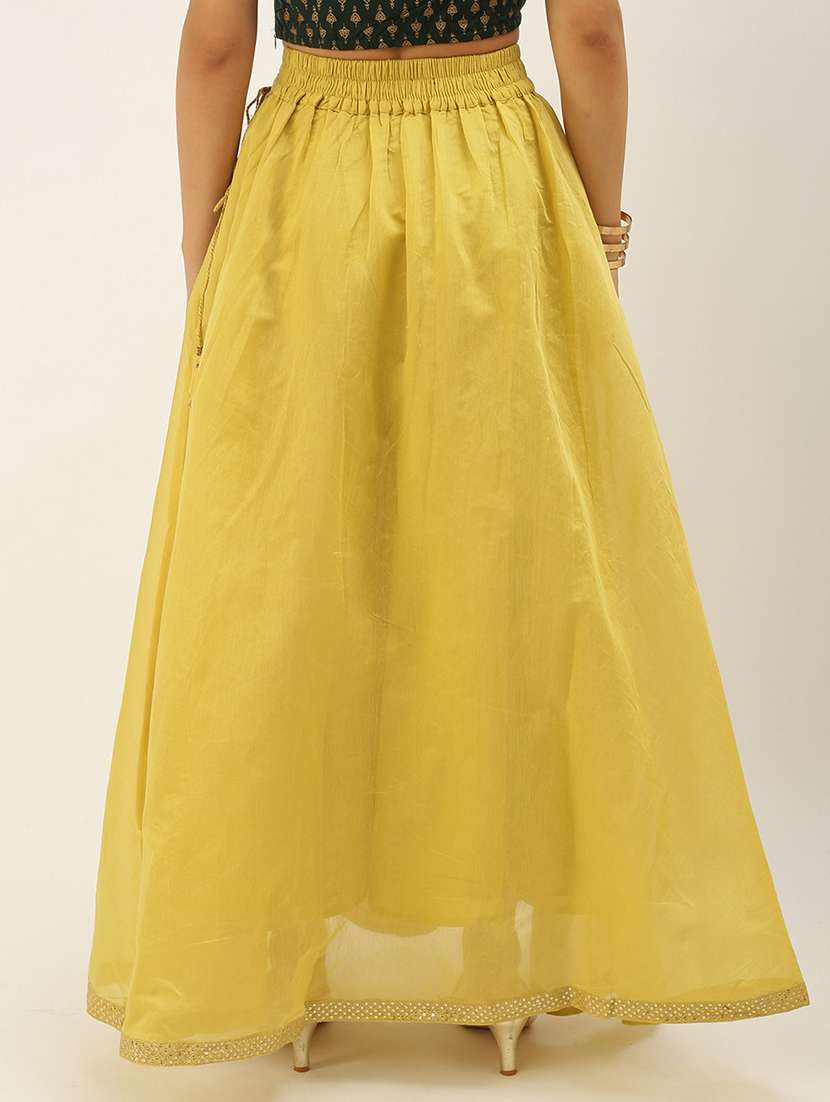 women solid high rise flared skirt - 21935879 -  Standard Image - 2