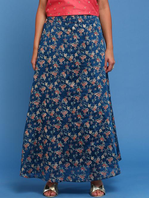 women floral print high rise a-line skirt - 21935882 -  Standard Image - 0