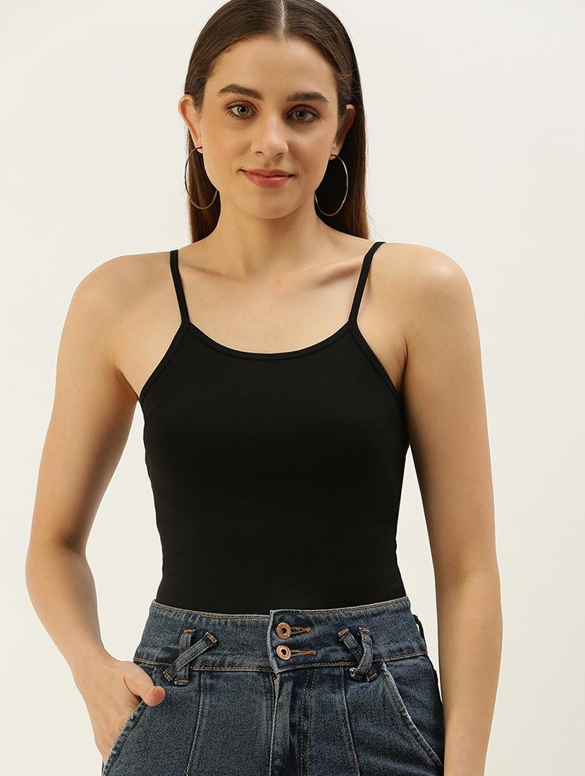women solid shoulder strap tank top - 21935891 -  Zoom Image - 0