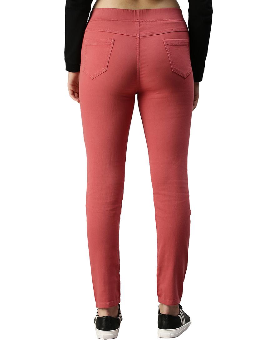 women solid mid rise slim fit jegging - 21935952 - Standard Image - 2